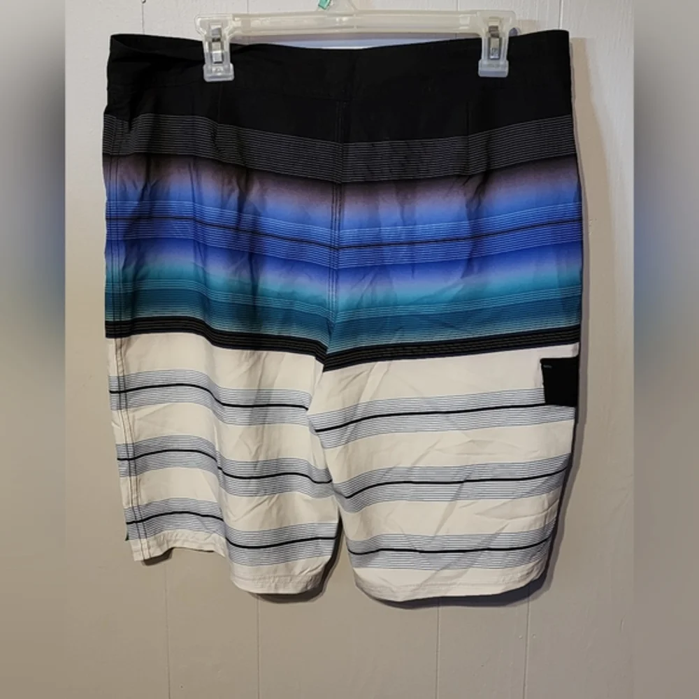 Trinity Board Shorts Size 34 Blue White Striped Swim Trunks Beach‎ Trunks A102